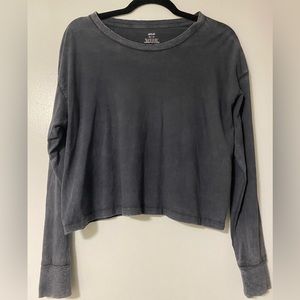 Charcoal cropped long sleeve